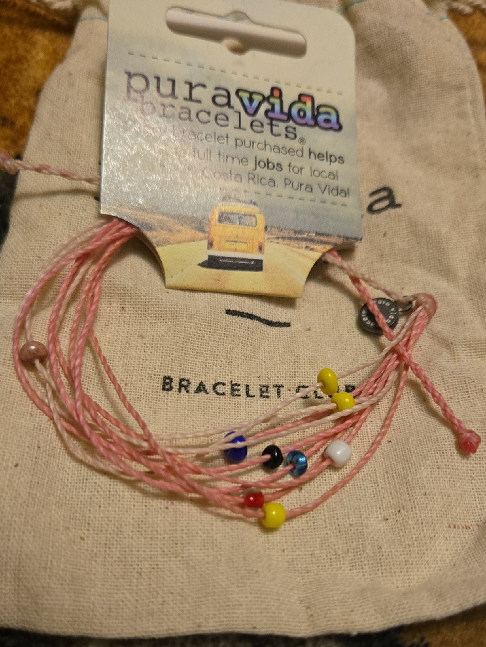 Pura Vida Pink Multi-Strand Beaded Bracelet